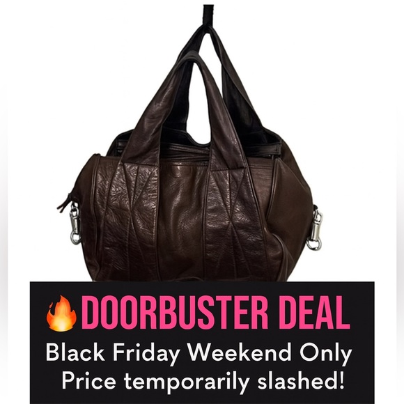 Kenneth Cole New York Handbags - Kenneth Cole New York Leather Tote Brown Slouchy Medium Bag 11x10x8 Work Travel